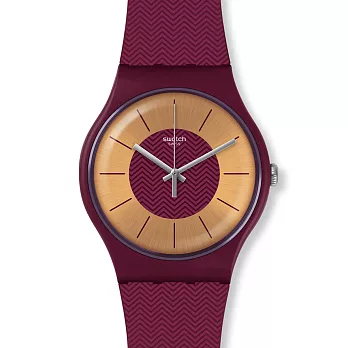 Swatch成熟紫金耀眼石英腕錶 SUOR110