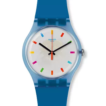 Swatch彩色生活半透明石英腕錶 SUON125