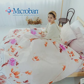 Microban《語春嫣然》美國抗菌雙人四件式兩用被床包組