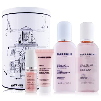Darphin 朵法 全效舒緩美肌保養組-公司貨[化妝水+潔膚乳+舒緩精華+舒緩調理霜+收納罐]
