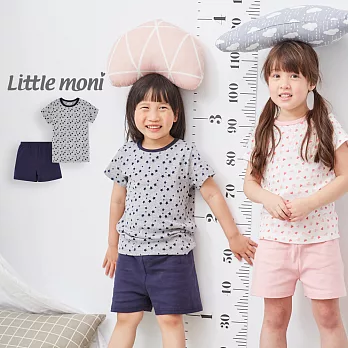 Little moni 家居系列短袖套裝(兩件組)100深藍