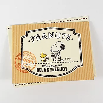 Snoopy 喝咖啡來放鬆並享受美好的時光【Hallmark-Peanuts™史奴比-立體卡片 多用途】