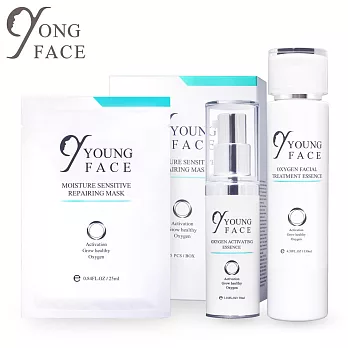 【YONG FACE 雅菲思】涵氧賦活煥膚亮妍組(新膚露130ml+精華液30ml+修護面膜5片/盒)