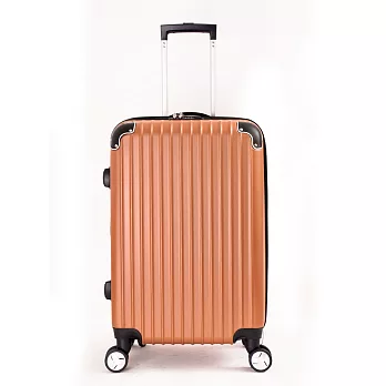 DF travel - 24吋多彩記憶玩色硬殼可加大閃耀鑽石紋行李箱-共8色深駝色