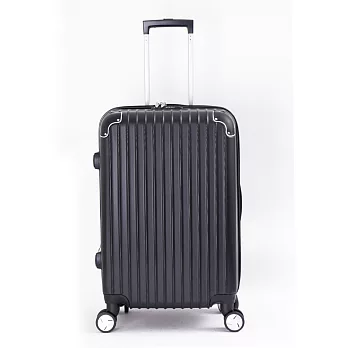 DF travel - 多彩記憶玩色硬殼可加大閃耀鑽石紋行李箱20+24+28吋三件組-共8色黑色