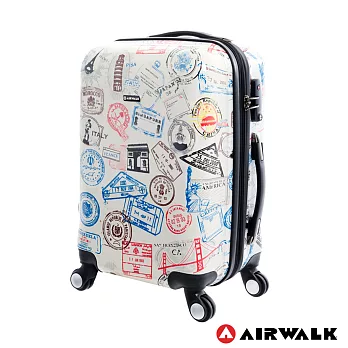 AIRWALK - 精彩歷程 環郵世界行李箱20吋-共2色各地米白