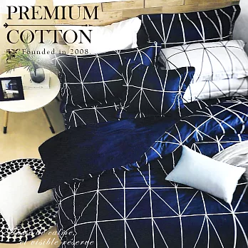 《幸福晨光》台灣製100%精梳棉雙人六件式床罩組- 日系幾何