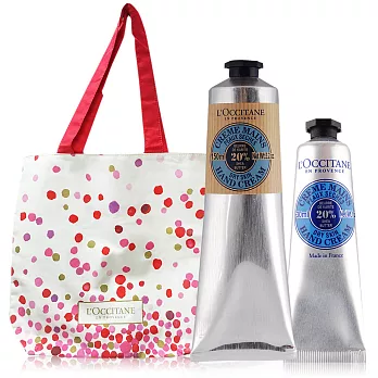 L’OCCITANE 歐舒丹 乳油木護手霜(150ml)買一送二組 贈30ML+節慶Tote包-百貨公司貨