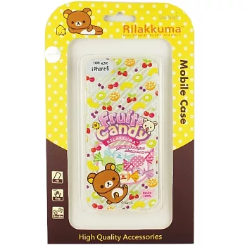 Rilakkuma 拉拉熊 iPhone 6 (4.7吋) 繽紛系列 彩繪透明保護軟套Candy