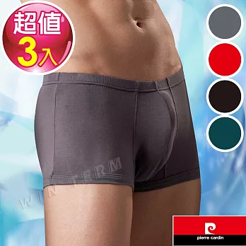 Pierre Cardin皮爾卡登 頂級細緻 柔絲彈性平口褲(混色3入組)M混色