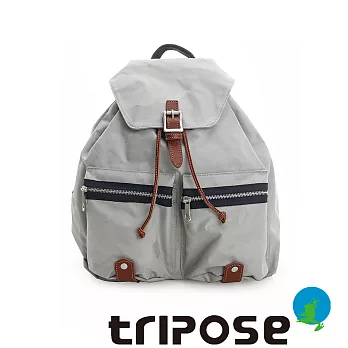 tripose 迷彩系列輕休閒束口後背包 淺灰色