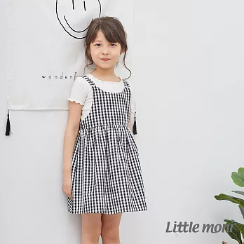 Little moni 夏日女孩平織洋裝100黑色