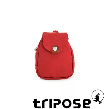 tripose 漫遊系列岩紋鑰匙零錢包 番茄紅色