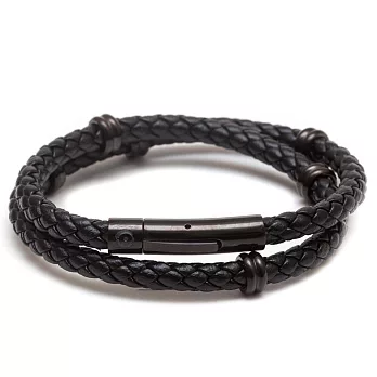 ZENGER經典時尚皮繩系列-黑M黑