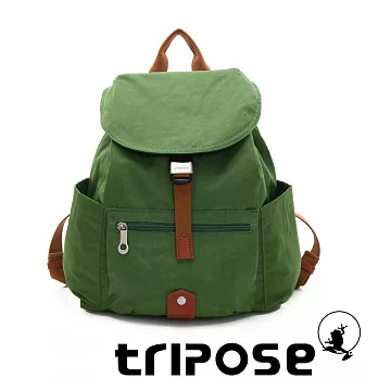 tripose MEMENTO系列微皺尼龍輕量防潑水後背包-小 青草綠