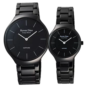 Roven Dino羅梵迪諾 典雅時尚細緻對錶-黑