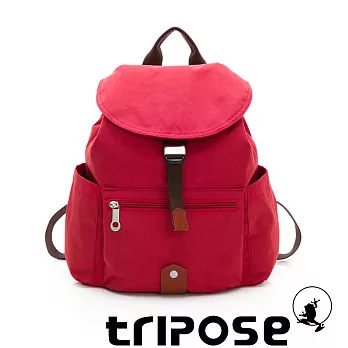 tripose MEMENTO系列微皺尼龍輕量防潑水後背包-小 石榴紅色