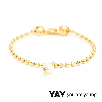 YAY You Are Young 法國品牌 Frida 寶石花束戒指 鍊戒款 白珍珠S