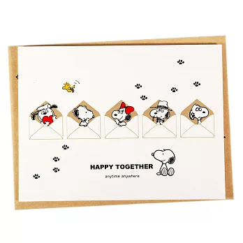 Snoopy 與兄弟姊妹一起分享快樂【Hallmark-Peanuts™史奴比-立體卡片 多用途】