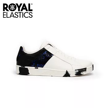 【Royal Elastics】男-Icon Deejay 時尚休閒鞋-白/黑/藍(02082-059)US7白/黑/藍