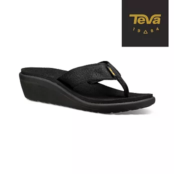 TEVA 美國 女 Voya Wedge 經典織帶高跟輕盈涼鞋-US9黑