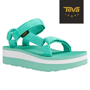 TEVA 美國 女 Flatform Universal 經典織帶厚底涼鞋-US5花紗綠