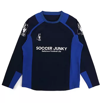 soccer junky 中性飽和拼色日本機能長袖杉M藍