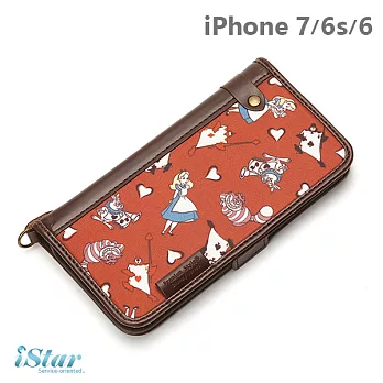 【日本PGA-iJacket】iPhone 8/7/6s/6 塗鴉滿版側翻式皮套系列 手機套-愛麗絲