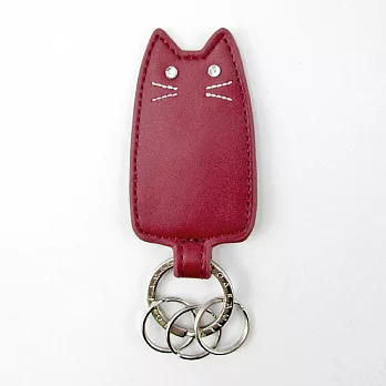 【U】noafamily - J461R 純色小貓鑰匙圈 - 紅色紅色