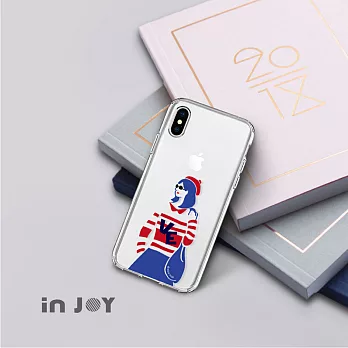 INJOYmall for iPhone 7 / 8 簡約文青情侶女生款透明防摔手機殼 保護殼