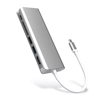 【Noda’s Design Taiwan】Posied USB-C to USB 影像、資料、網路卡多合一轉接線 UC-03 銀色