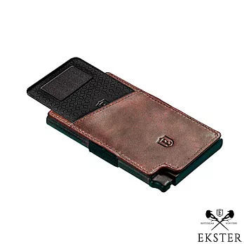 Ekster 荷蘭x紐約設計品牌 簡約真皮信用卡夾深咖啡