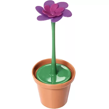 《Kizmos》花朵盆栽濾茶器+座(紫)