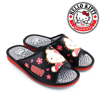 HELLO KITTY 紓壓健康按摩底拖鞋JP23黑色