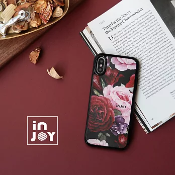 INJOYmall for iPhone 7+ / 8+ 優雅綻放玫瑰 耐撞擊邊框手機殼 保護殼