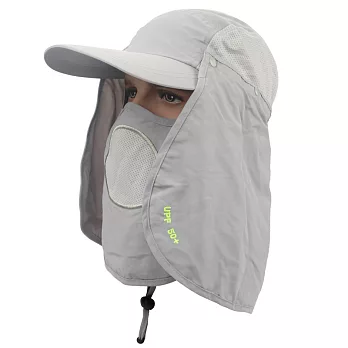 【Xavagear】360度全防護抗UV防曬帽 排汗快乾遮陽帽(多色可選)淺灰