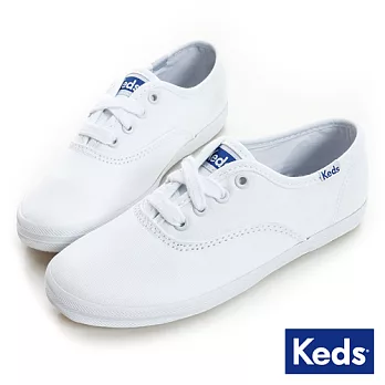 KEDS - CHAMPION 經典帆布童鞋-白 3白