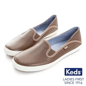 KEDS - CRASHBACK 復古皮革休閒鞋-咖啡色US5咖啡色