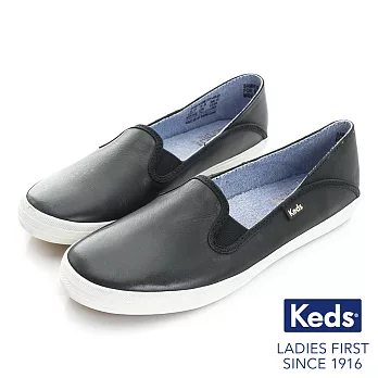 KEDS - CRASHBACK 復古皮革休閒鞋-黑US6.5黑