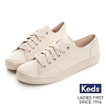 KEDS - KICKSTART 時尚光澤綁帶帆布鞋-粉紅US6粉紅