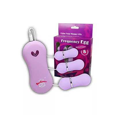Frequency Egg 8段變頻防水多跳蛋-紫(三顆跳蛋)