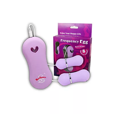 Frequency Egg 8段變頻超靜音燈光雙跳蛋-紫