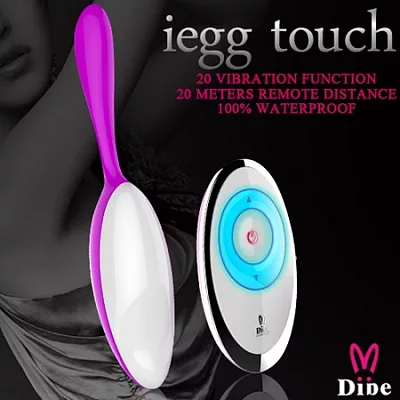 Dibe-一觸即發 20段變頻時尚觸控遙控防水靜音跳蛋(紫)