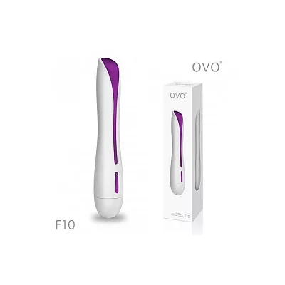 德國OVO-F10 史密斯 5段變頻 多功能 G點震動按摩棒-白紫色