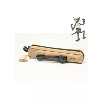 NOA貓爪抓魚筆袋-卡其