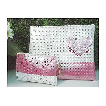 手縫洞洞皮材料包-多采化妝包 &名片袋