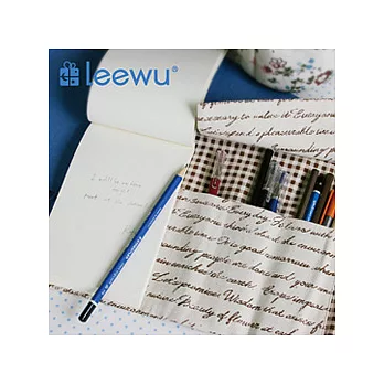 leewu 鵝毛筆經典筆記筆袋(含I Catch 生活捕手儲值本)