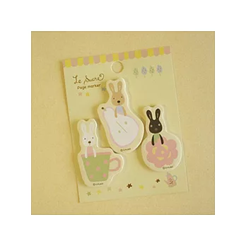 le sucre 法國兔便利貼-3P黃色粉紅色