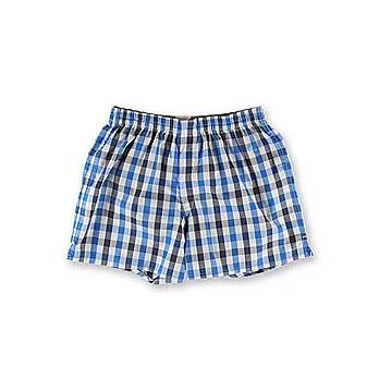 ANDEN HUD美式格條四角褲 - 男款 - 藍白格 - XL