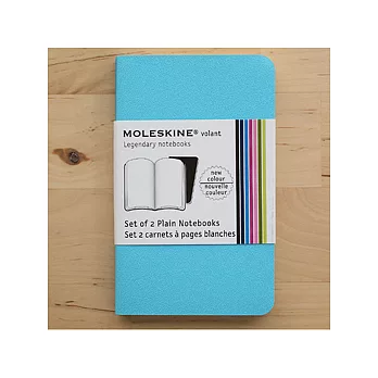 Moleskine VOLANT純白筆記本(天空藍 軟封面XS型)